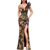 Black and Multi Floral Print