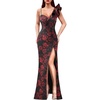 Black and Red Rose Floral Print