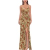 Apricot and Orange Floral Print