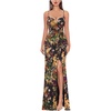 Black and Multi Floral Print-b