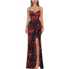 Black and Red Floral Print