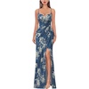 Denim Blue Floral Print