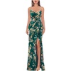 Green With Orange Floral Print