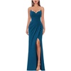 image:imageVFSHOW Womens Sexy Spaghetti Strap Formal Prom Evening Gala Long Maxi DressSparkly Peacock Blue