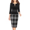 Black and White Tartan Print