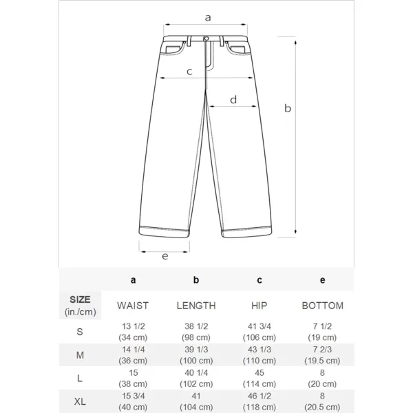 Aelfric Eden Mens Patchwork Jeans Women High Waisted Vintage Straight Trousers Streetwear Jeans08black