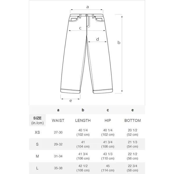 Aelfric Eden Mens Patchwork Jeans Women High Waisted Vintage Straight Trousers Streetwear Jeans10blue