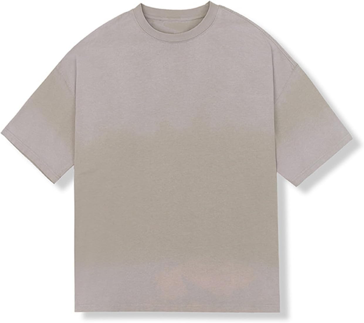 Aelfric Eden Mens Solid Tee 90s Vintage Oversized Shirts Streetwear Short Sleeve Casual TopsA6gradient Grey