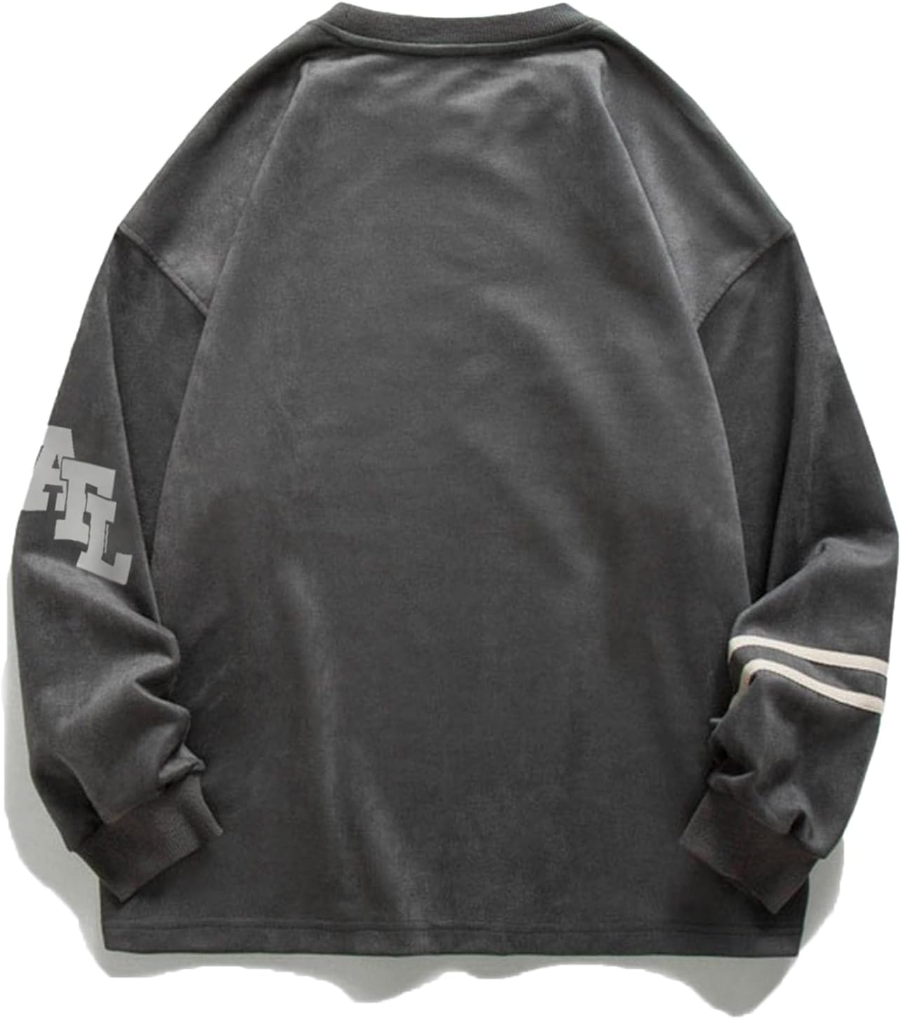 Aelfric Eden Oversized Crewneck Sweatshirts for Men Vintage Graphic Pullover Loose Fit Streetwear Long Sleeve TopD01grey