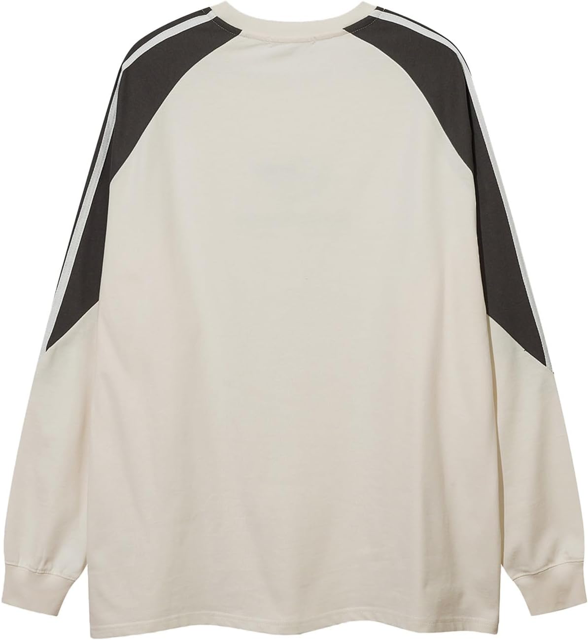 Aelfric Eden Oversized Crewneck Sweatshirts for Men Vintage Graphic Pullover Loose Fit Streetwear Long Sleeve TopD04dynamic Stripesampbeige