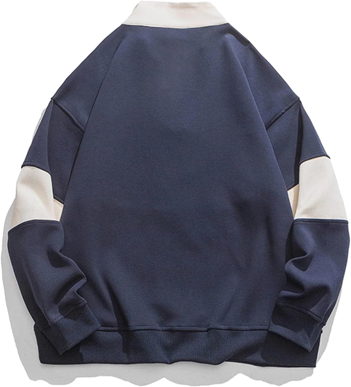 Aelfric Eden Oversized Crewneck Sweatshirts for Men Vintage Graphic Pullover Loose Fit Streetwear Long Sleeve TopE03navy Blue