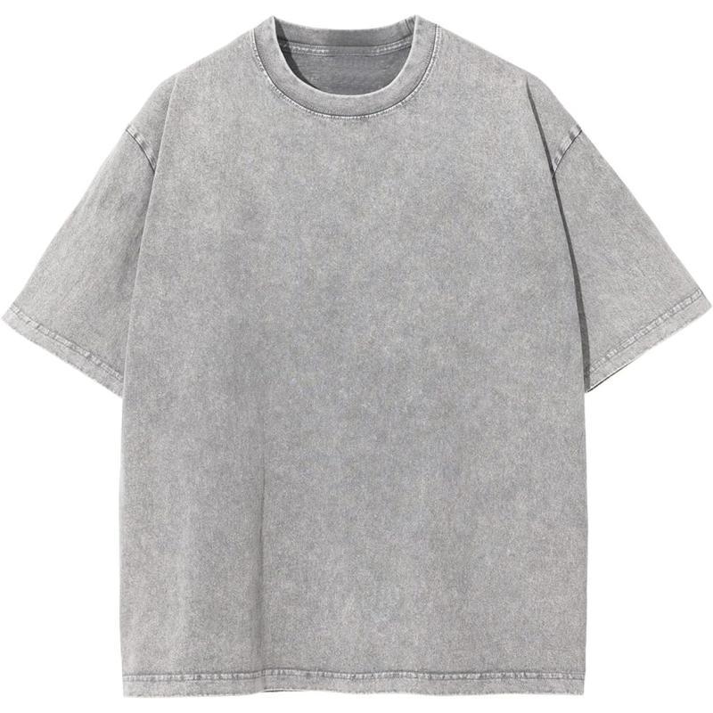 Aelfric Eden Mens Solid Tee 90s Vintage Oversized Shirts Streetwear Short Sleeve Casual Tops20grey