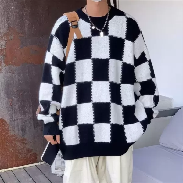 Aelfric Eden Mens Fashion Ducks Cartoon Sweaters Unisex Oversized Jumper Long Sleeve Casual Sweater Retro Couple TopC30black