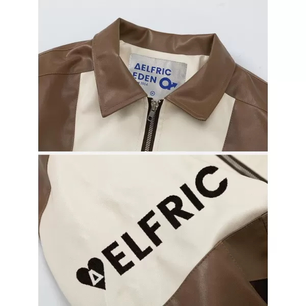 Aelfric Eden Mens Letter Foaming Love Print Varsity Jacket Vintage Graphic Baseball Jacket Unisex Coats Streetwear1505coffee