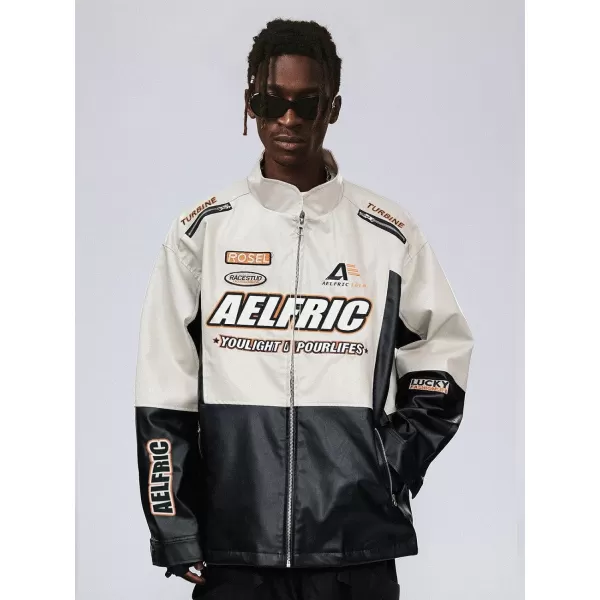 Aelfric Eden Mens Letter Foaming Love Print Varsity Jacket Vintage Graphic Baseball Jacket Unisex Coats Streetwear1559black