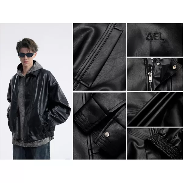 Aelfric Eden Mens Letter Foaming Love Print Varsity Jacket Vintage Graphic Baseball Jacket Unisex Coats Streetwear1560black