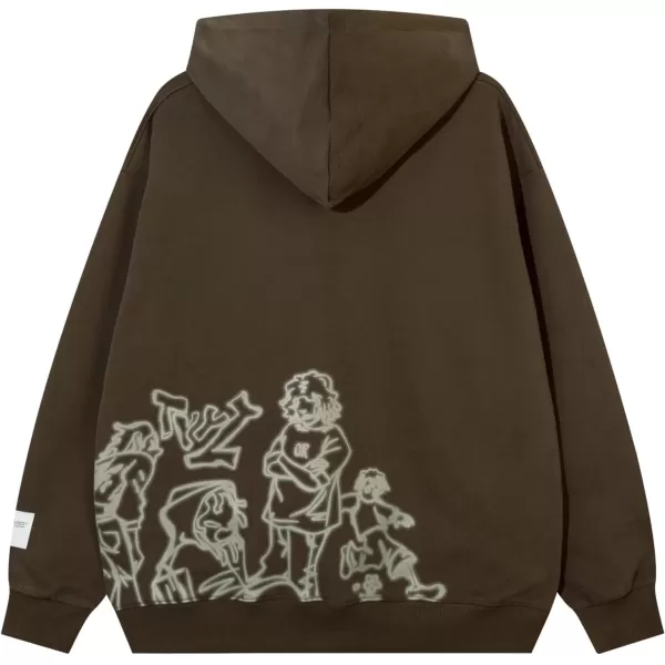 Aelfric Eden Mens Novelty Cartoon Graphic Hoodies Streetwear Hooded Sweatshirt Pullover Hip Hop Fashion Hoodies Unisex01bcoffee