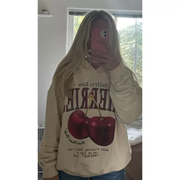 Aelfric Eden Mens Novelty Cartoon Graphic Hoodies Streetwear Hooded Sweatshirt Pullover Hip Hop Fashion Hoodies Unisex03bapricot