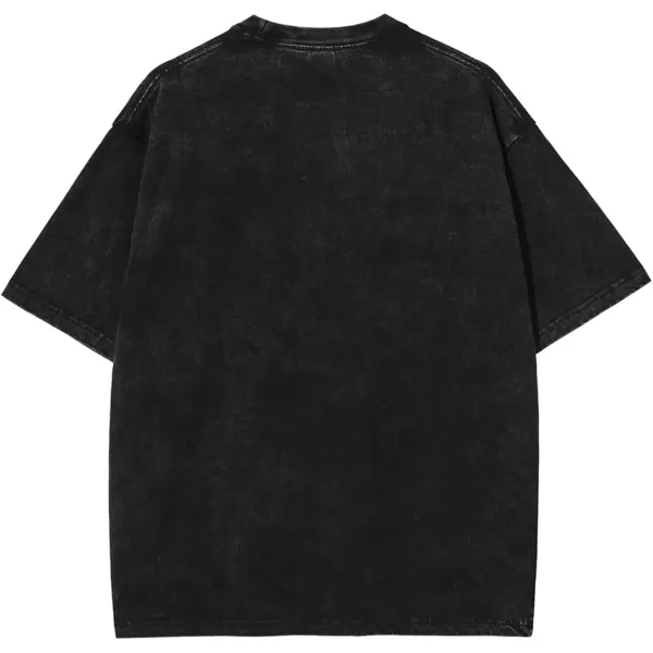 Aelfric Eden Mens Solid Tee 90s Vintage Oversized Shirts Streetwear Short Sleeve Casual Tops20black