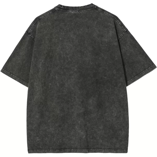 Aelfric Eden Mens Solid Tee 90s Vintage Oversized Shirts Streetwear Short Sleeve Casual Tops20darkgrey