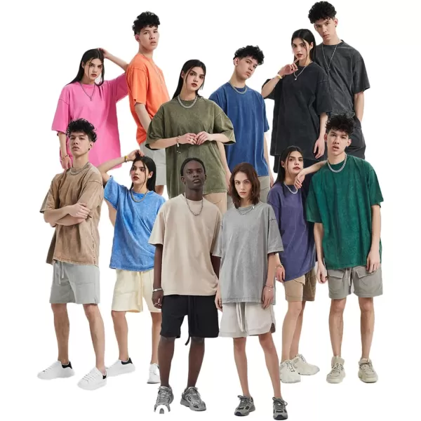 Aelfric Eden Mens Solid Tee 90s Vintage Oversized Shirts Streetwear Short Sleeve Casual Tops20greygreen