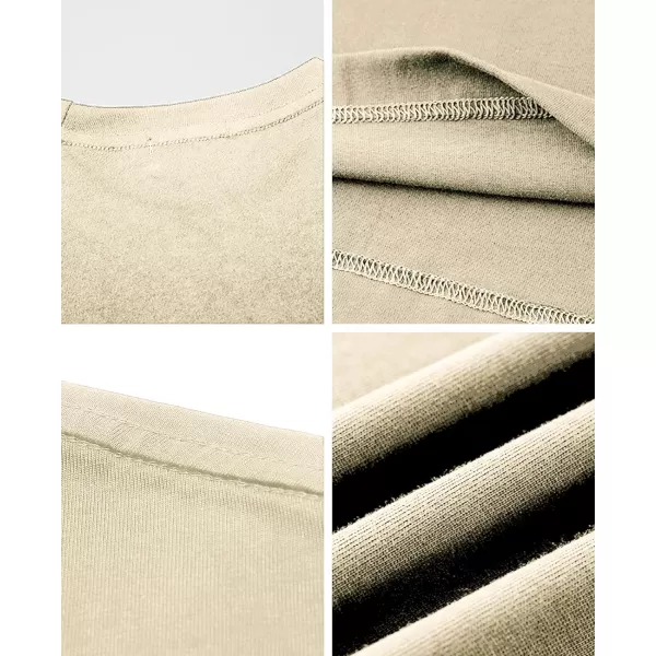Aelfric Eden Mens Solid Tee 90s Vintage Oversized Shirts Streetwear Short Sleeve Casual TopsA2khaki