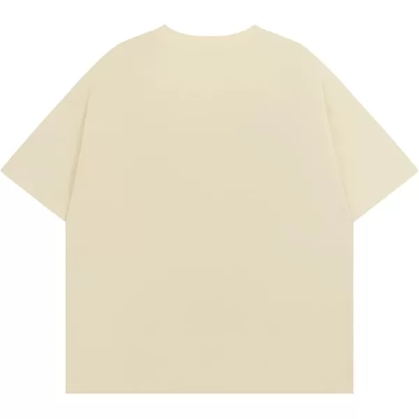 Aelfric Eden Mens Solid Tee 90s Vintage Oversized Shirts Streetwear Short Sleeve Casual TopsA2khaki