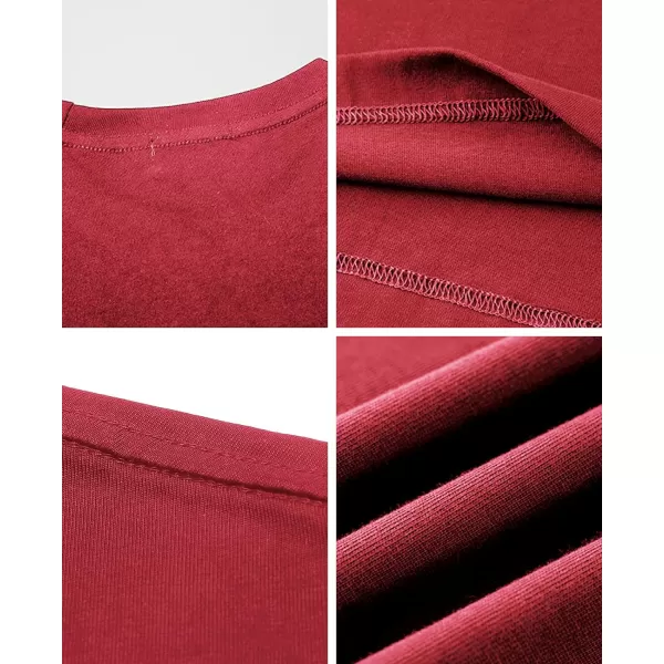Aelfric Eden Mens Solid Tee 90s Vintage Oversized Shirts Streetwear Short Sleeve Casual TopsA2winered