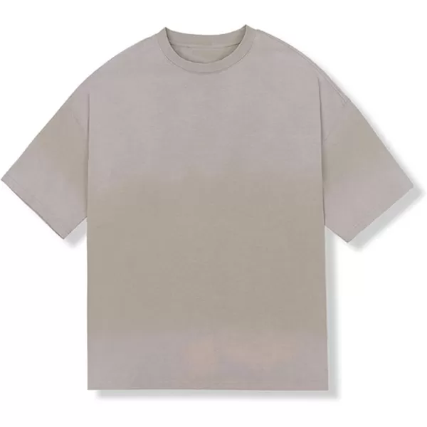 Aelfric Eden Mens Solid Tee 90s Vintage Oversized Shirts Streetwear Short Sleeve Casual TopsA6gradient Grey