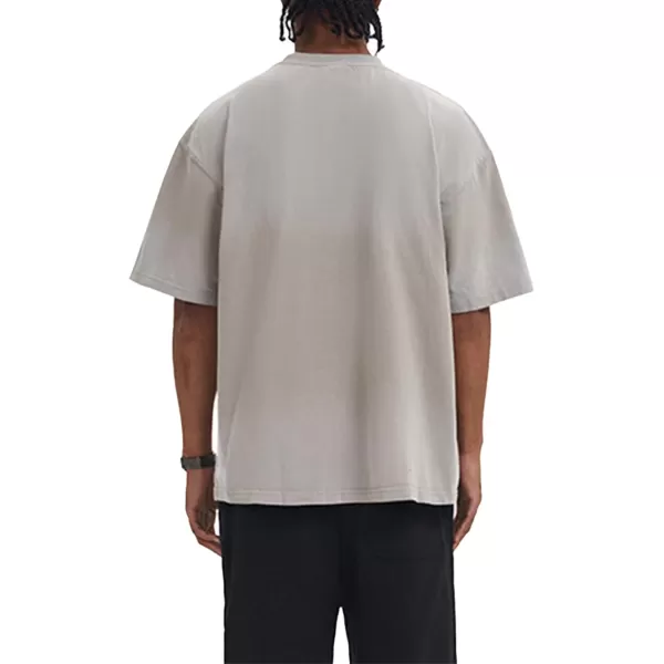 Aelfric Eden Mens Solid Tee 90s Vintage Oversized Shirts Streetwear Short Sleeve Casual TopsA6gradient Grey