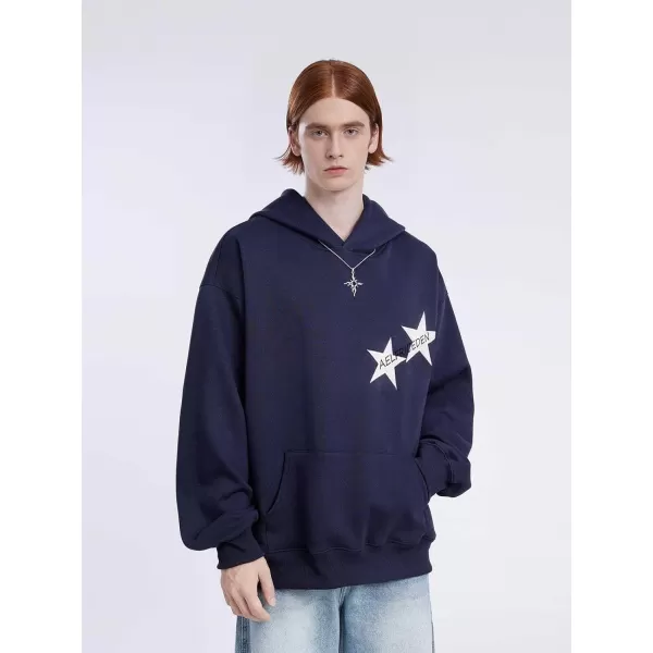 Aelfric Eden Star Hoodie Streetwear Trend Causal Loose Oversized Hooded Sweatshirts Pullover1751dark Blue