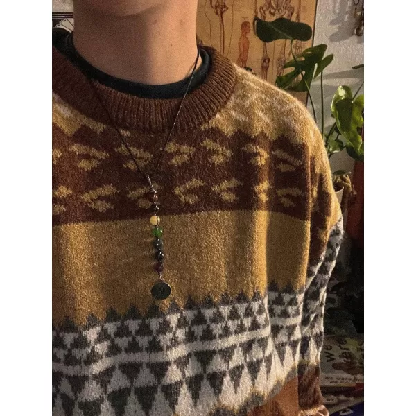 Aelfric Eden Vintage Soft Knit Sweater Autumn Mens Oversized Casual Pullover JumperA01brown