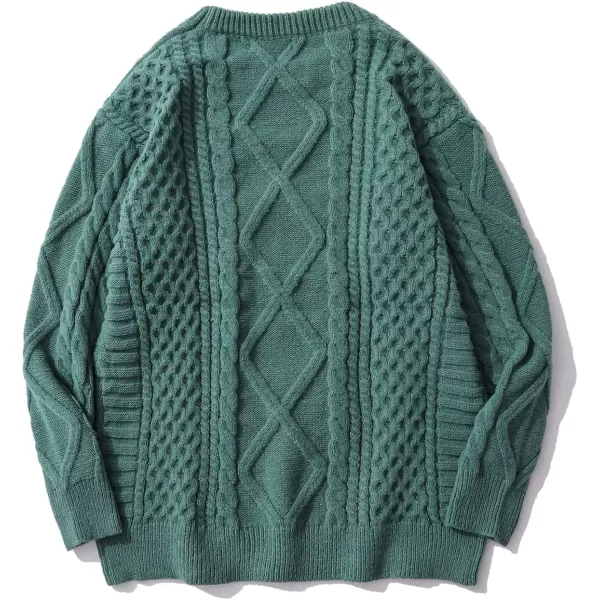 Aelfric Eden Vintage Soft Knit Sweater Autumn Mens Oversized Casual Pullover JumperG01solid amp Green