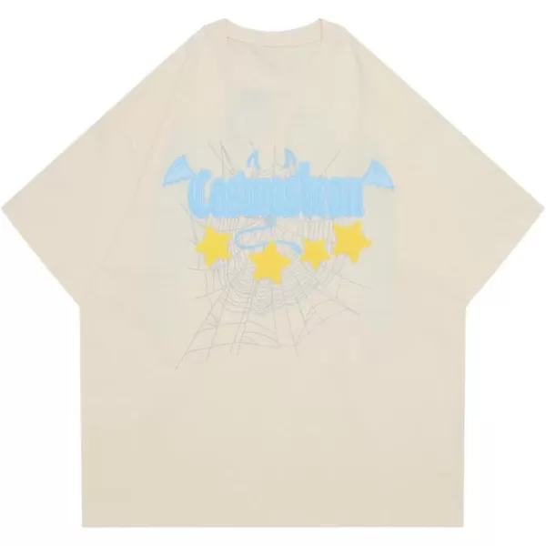 Aelfric Eden Mens Love Balloon Graphic Tees Summer Short Sleeve Printed Cotton T Shirts Casual Harajuku Tops1485cream Yellow