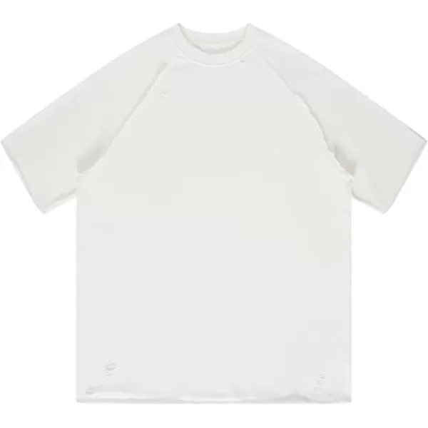 Aelfric Eden Mens Solid Tee 90s Vintage Oversized Shirts Streetwear Short Sleeve Casual Tops21white