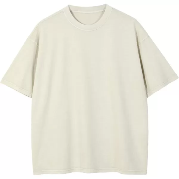 Aelfric Eden Mens Solid Tee 90s Vintage Oversized Shirts Streetwear Short Sleeve Casual TopsB6apricot