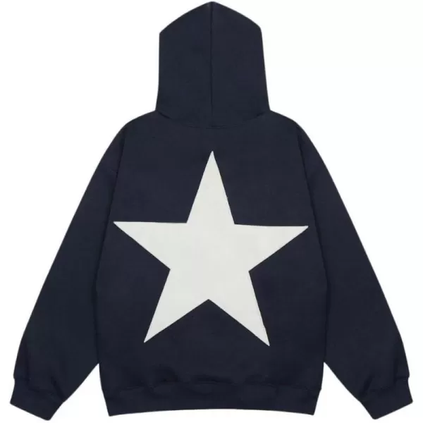 Aelfric Eden Star Hoodie Streetwear Trend Causal Loose Oversized Hooded Sweatshirts Pullover1751dark Blue