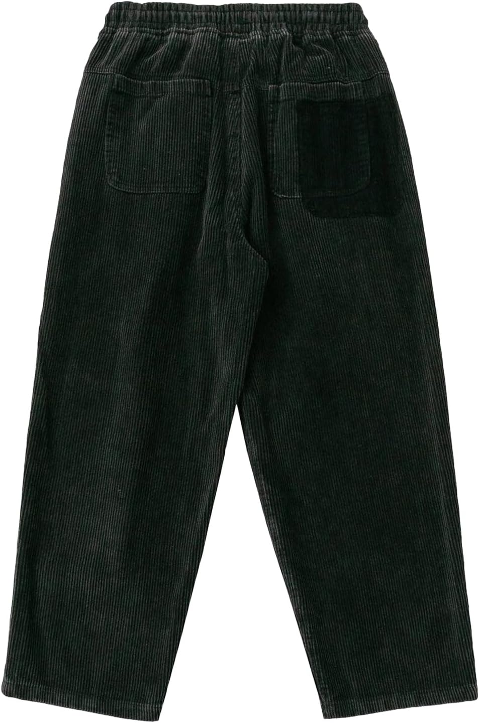 Aelfric Eden Mens Corduroy Vintage Cargo Sweatpants Long Solid Elastic Waist Casual Pants Hip hop Streetwear Pant07black