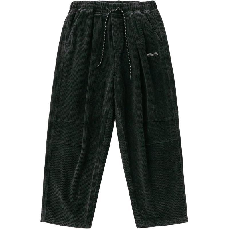 Aelfric Eden Mens Corduroy Vintage Cargo Sweatpants Long Solid Elastic Waist Casual Pants Hip hop Streetwear Pant07black