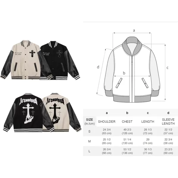 Aelfric Eden Mens Varsity Jacket Harajuku Vintage Graphic Baseball Jacket Unisex Coats StreetwearA5apricot