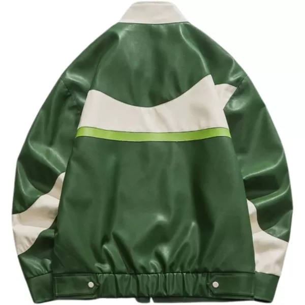 Aelfric Eden Mens Varsity Jacket Harajuku Vintage Graphic Baseball Jacket Unisex Coats StreetwearB64green