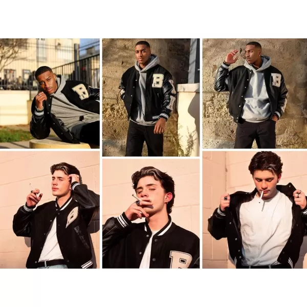 Aelfric Eden Mens Varsity Jacket Harajuku Vintage Graphic Baseball Jacket Unisex Coats StreetwearBlack