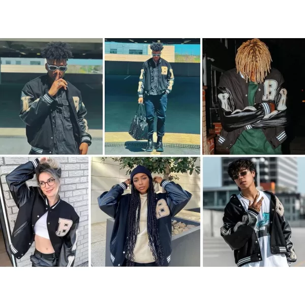 Aelfric Eden Mens Varsity Jacket Harajuku Vintage Graphic Baseball Jacket Unisex Coats StreetwearBlack