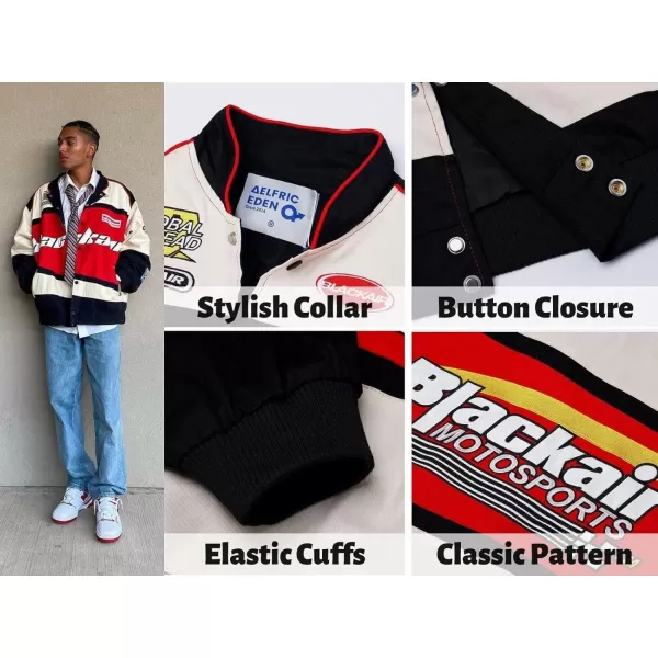 Aelfric Eden Mens Varsity Jacket Harajuku Vintage Graphic Baseball Jacket Unisex Coats StreetwearVsblue