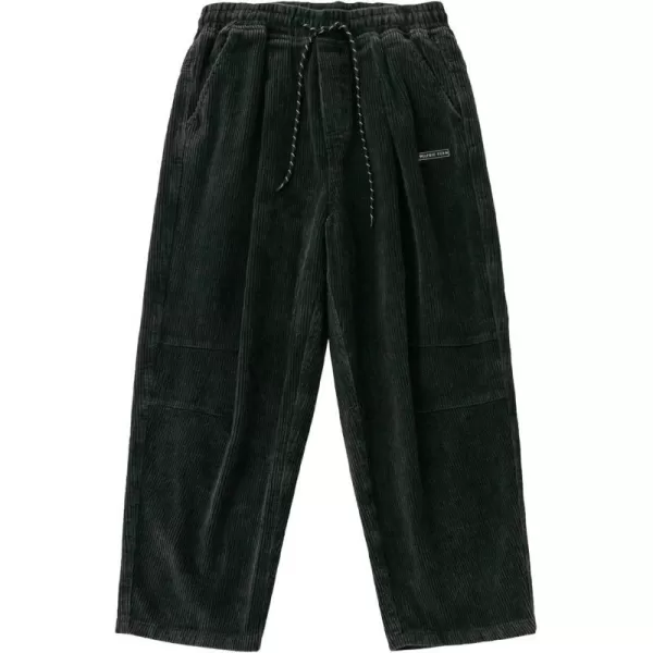 Aelfric Eden Mens Corduroy Vintage Cargo Sweatpants Long Solid Elastic Waist Casual Pants Hip hop Streetwear Pant07black