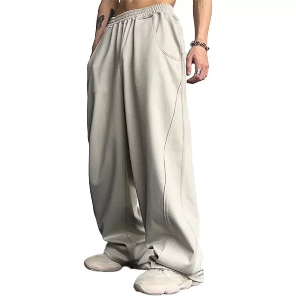 Aelfric Eden Mens Corduroy Vintage Cargo Sweatpants Long Solid Elastic Waist Casual Pants Hip hop Streetwear Pant20apricot