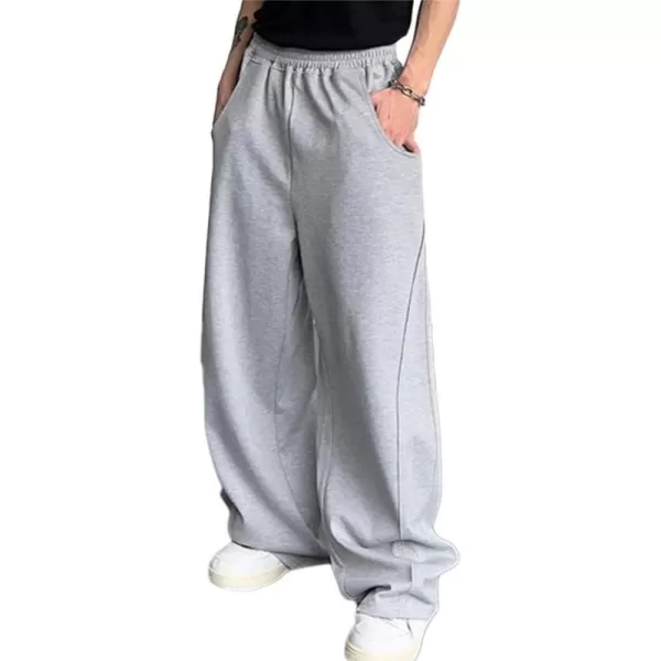 Aelfric Eden Mens Corduroy Vintage Cargo Sweatpants Long Solid Elastic Waist Casual Pants Hip hop Streetwear Pant20grey