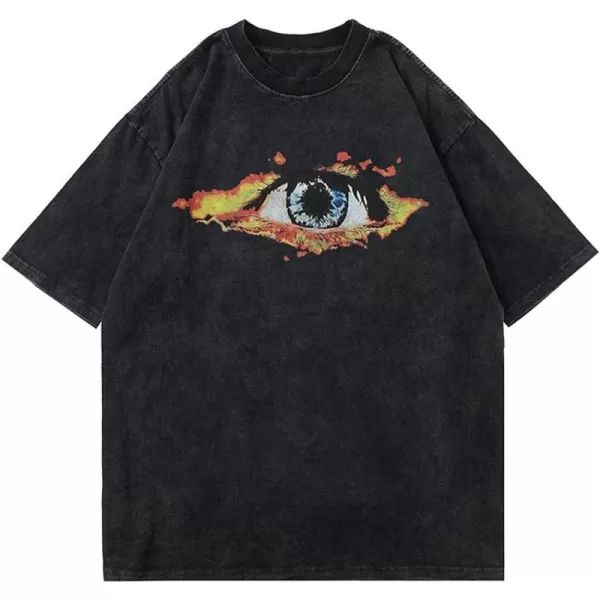 Aelfric Eden Mens Oversized Tee Casual Graphic Tee Summer Loose TShirts Short Sleeve TShirt38black