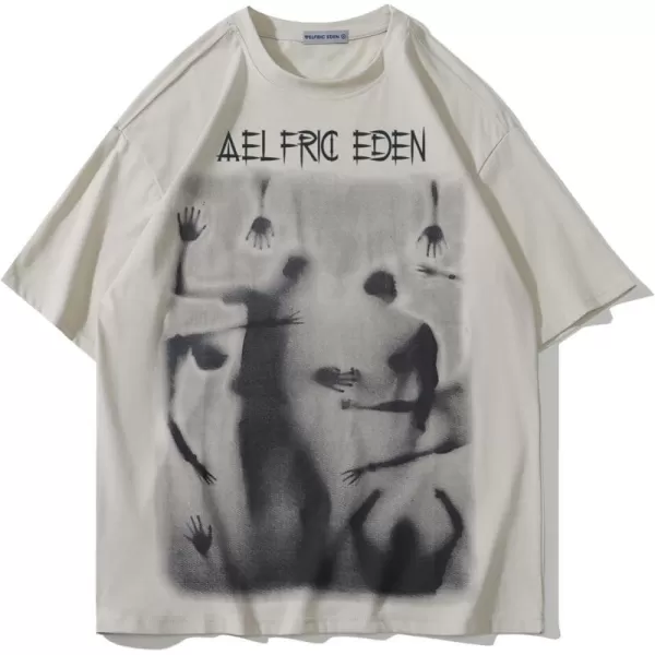 Aelfric Eden Mens Oversized Tee Casual Graphic Tee Summer Loose TShirts Short Sleeve TShirtB11khaki