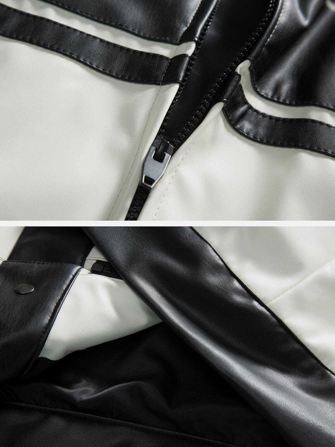 Aelfric Eden Mens Faux Leather Varsity Jacket Vintage Racing Motorcycle Graphic Bomber Jackets Oversized Streetwear Jacket05white